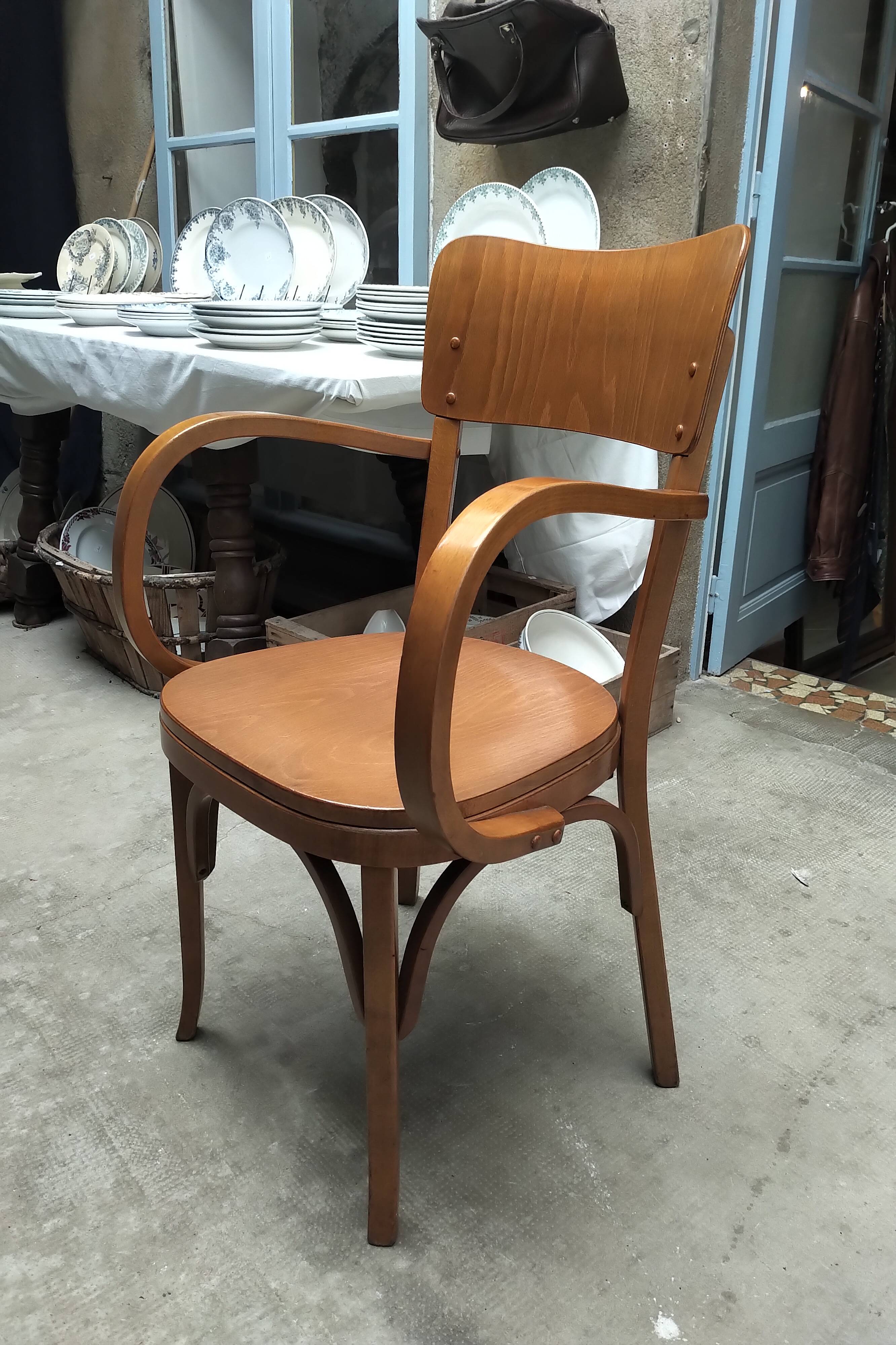 Fauteuil Baumann bois courbé