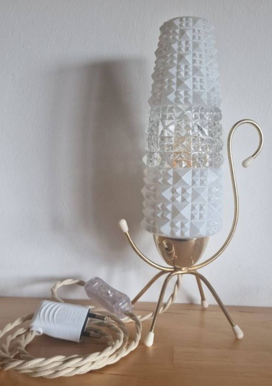 Restored 1950s bedside lamps