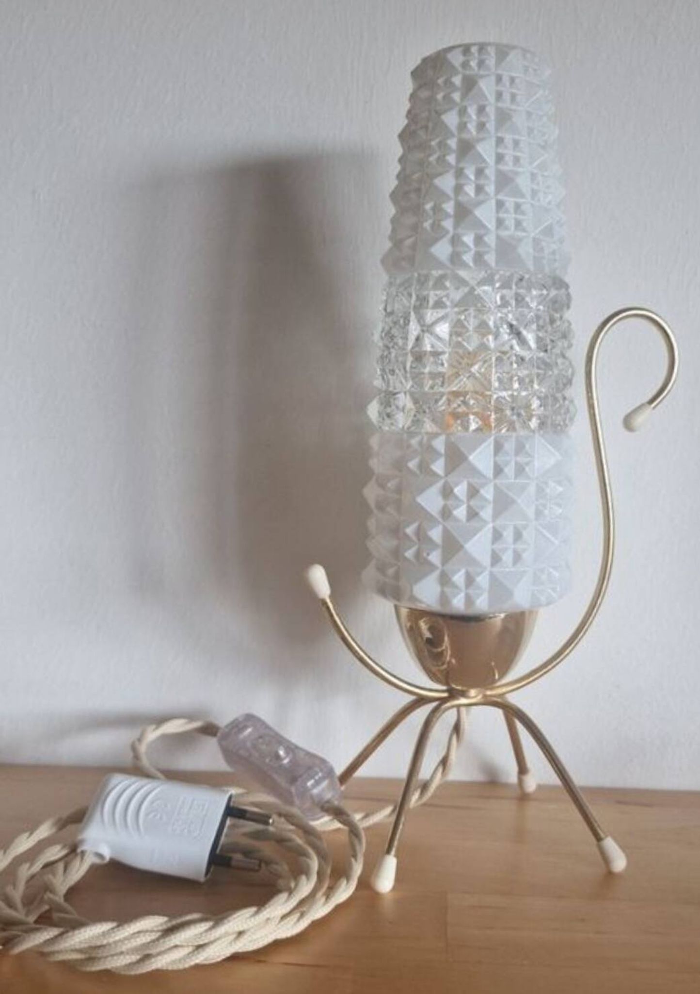 Restored 1950s bedside lamps