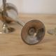 Set of 3 vintage silver-plated and gold footed cups.
