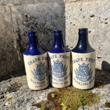 French stoneware grapefruit sparkling drink bottles
