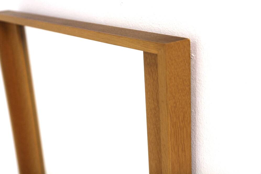 Scandinavian mirror "Gun 642" in oak, 86x54cm, Nybrofabriken, Sweden, 1960