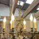 Louis XV style 6-light bronze chandelier from the 1950s