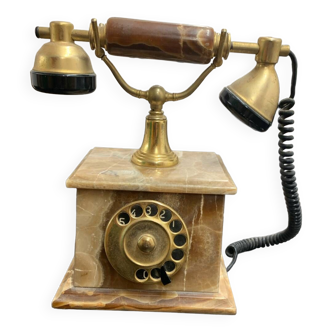 Telephone in marble and brass from the 60s