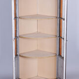 Biedermeier Cherry-Tree Corner Display Cabinet, Original, Czechia, 1840s