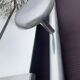 Vintage aluminum swivel mirror wall coat rack