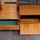Scandinavian teak dressing table 1960 a mirror a drawer a lid