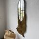 Brass flower oval mirror 1960