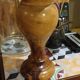 Turned olive wood vase
