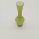 Green Ribbed Hooped Opaline Glass Vintage Space Age Vase 70s 80s Murano