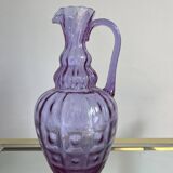 Grand pichet en verre d’Empoli violet