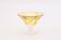 Vintage amber yellow glass coupe - Art Deco style - height 13.5 cm