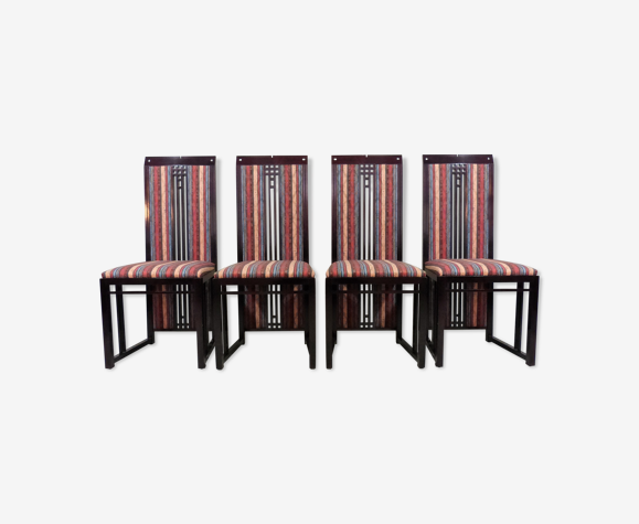 Ensemble de 4 chaises à manger par Umberto Asnago pour Giorgetti, Italie