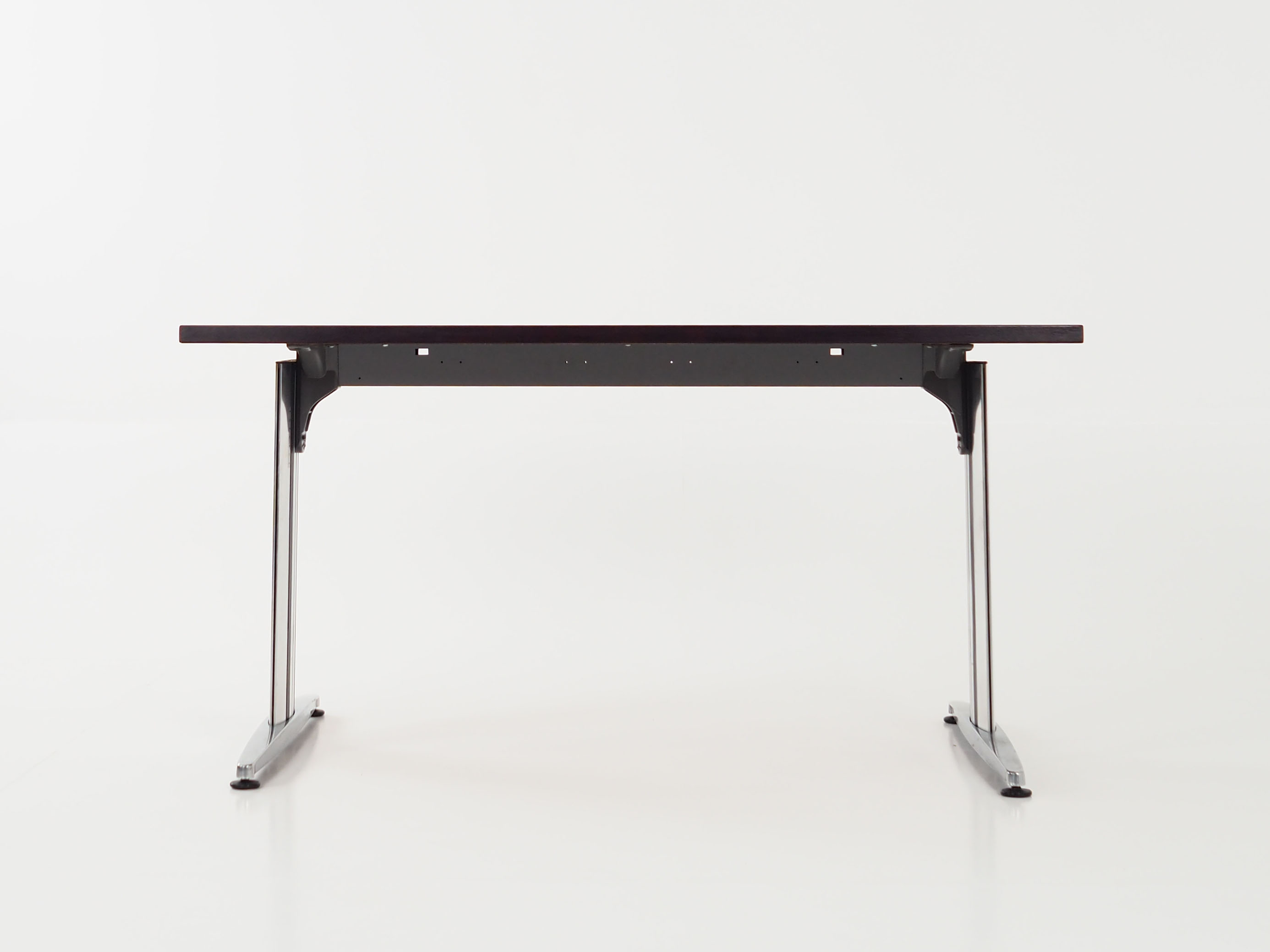 Desk, chrome construction, rosewood top, Scandinavian design