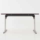 Desk, chrome construction, rosewood top, Scandinavian design