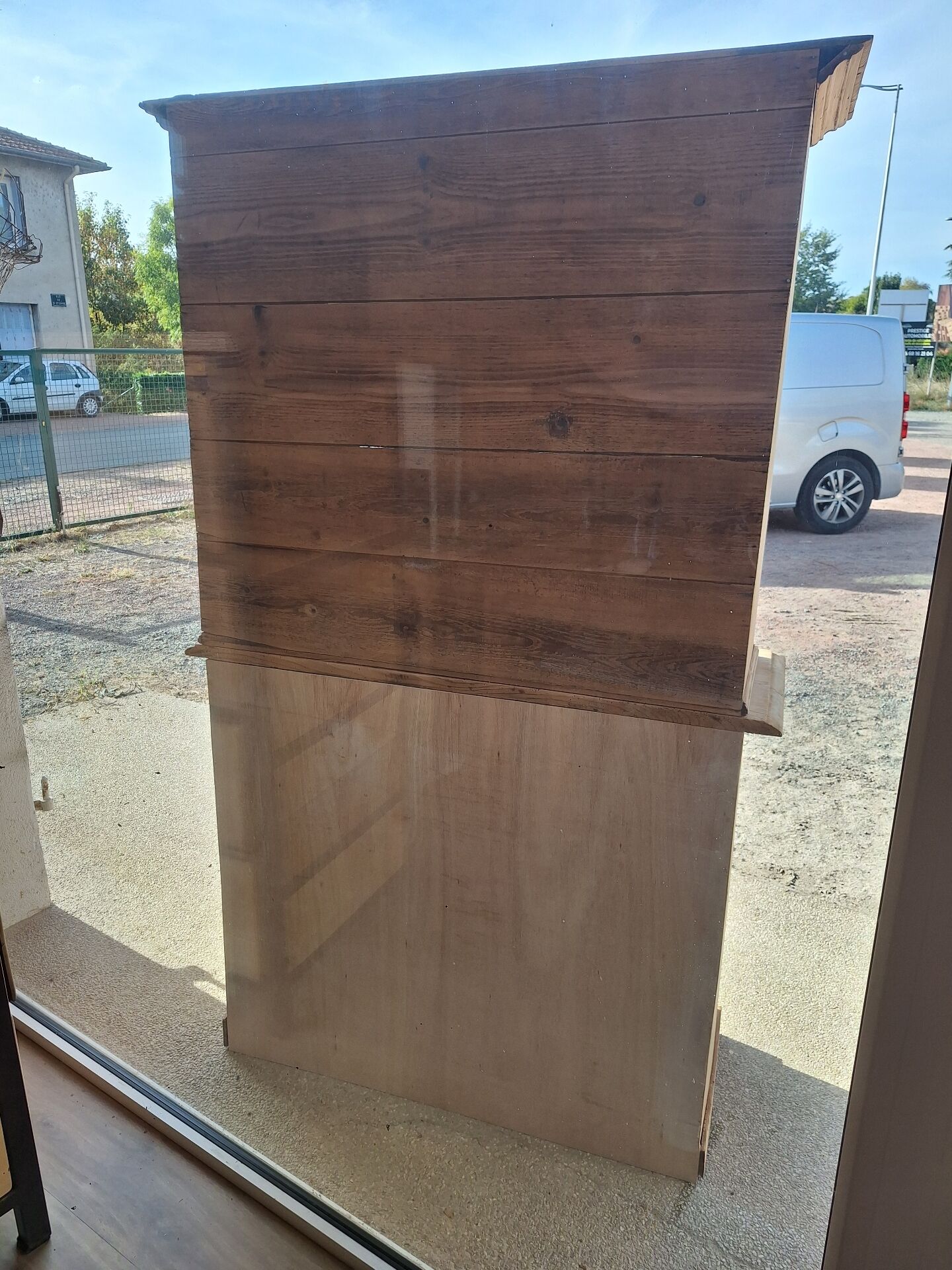 Raw wood sideboard