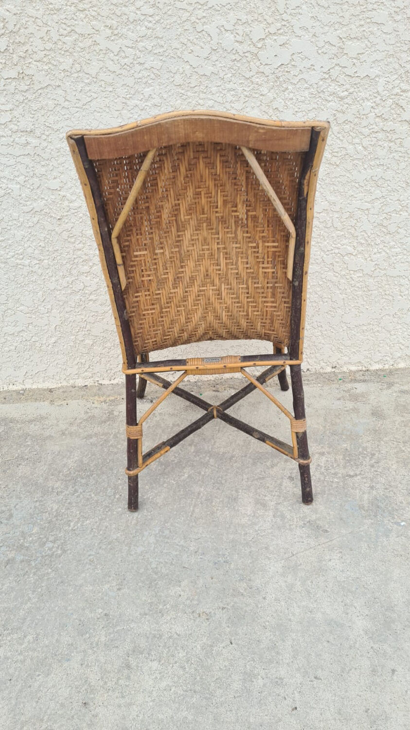 Rattan armchair "A la Girafe"