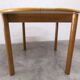 Danish ensemble transformable table 114 cm / 154 + 4 modernist chairs from the 1970s.