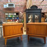 Pair of Scandinavian teak bedside tables