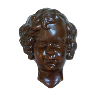 Old plaster bust head