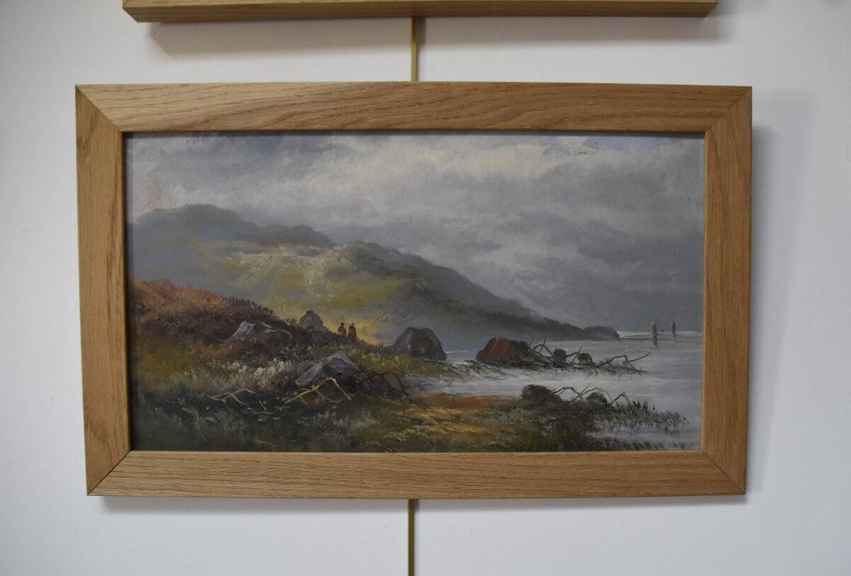 French school, late 19th century Coastal landscape, oil on paper