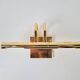 Regency Brass Acrylic Cabinet Lamp by Lumina, 1980s, Set of 3