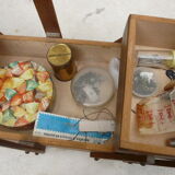 Old wooden sewing box