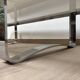Coffee table design bronze chrome thick smoked glass circa 1970