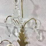Pair of Wall Lamp Bronze And Crystal 1 Light