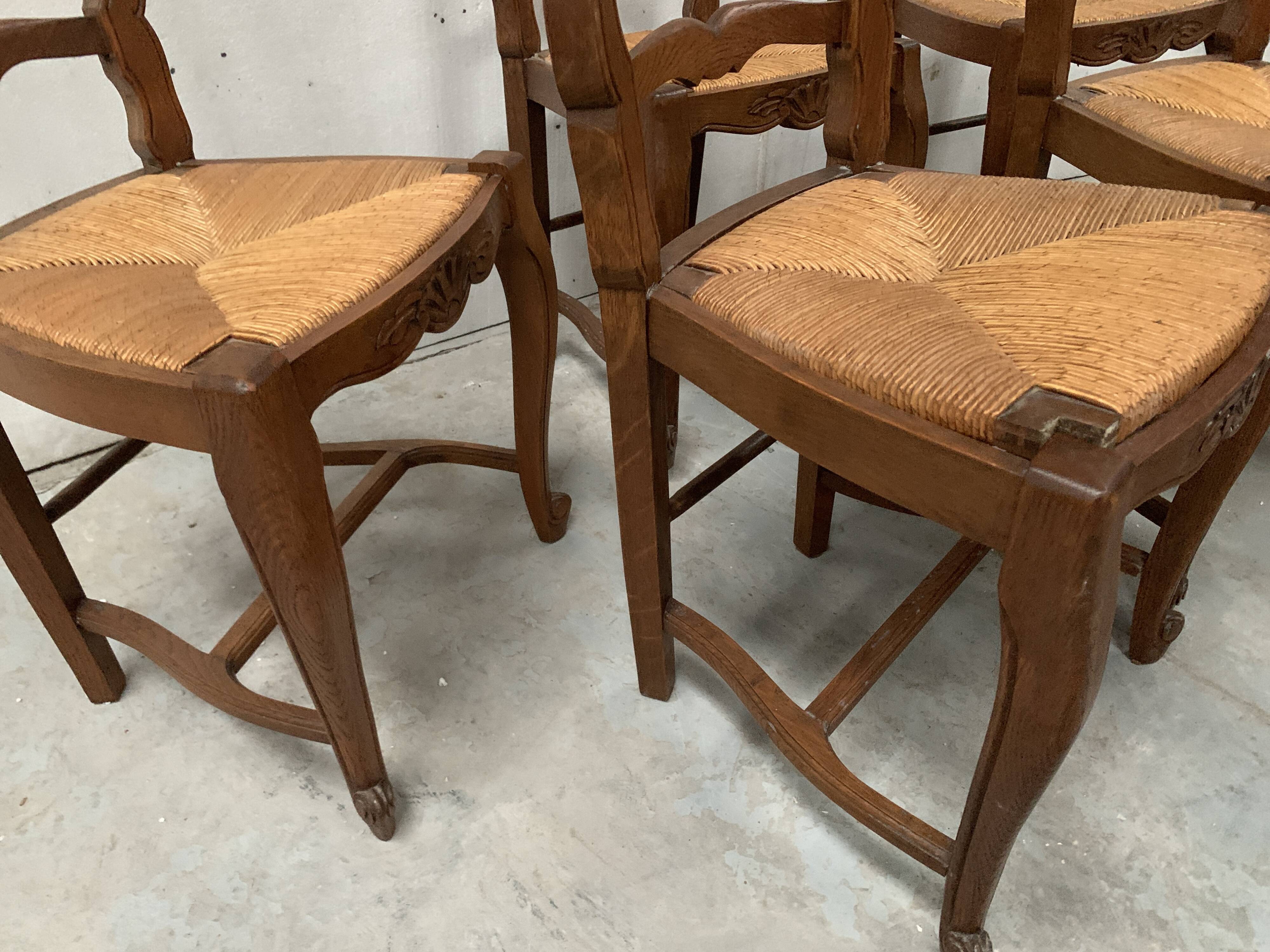 Set of eight 20th-century Regency-style chairs in solid oak