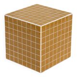 Mustard yellow cube side table 33x33 cm