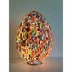 Lampe de table en verre de style oeuf de Murano multicolore floral contemporain, lot de 2 ou une paire de lustres