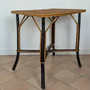 Wood and rattan table 1920