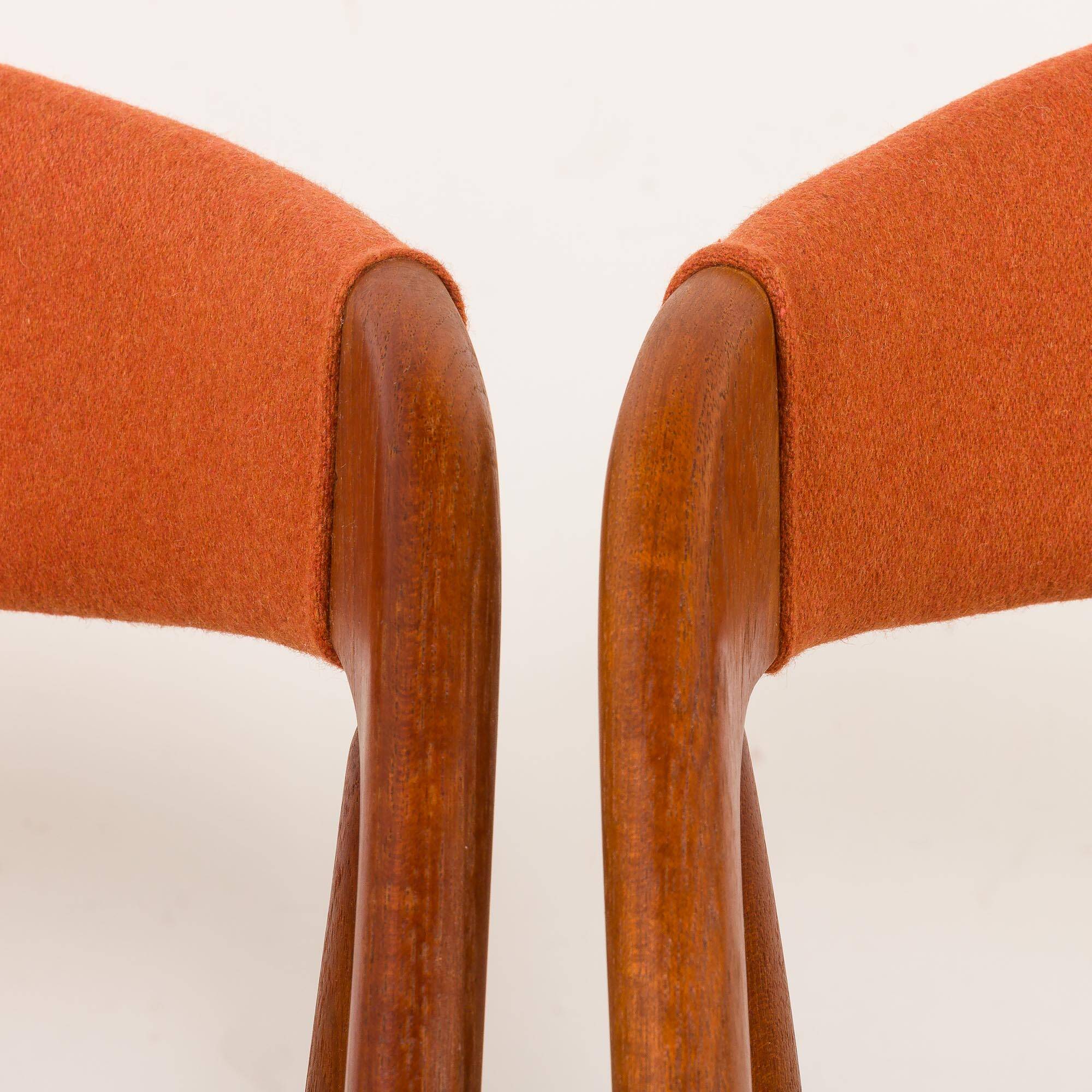 Kai Kristiansen chairs model 31, set of 3, Denmark 1960s