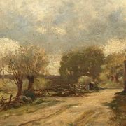 Oil on panel François-Edouard Bournichon Basse-Goulaine late 19th century