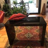 Roche bobois extendable console black lacquered 4 extensions