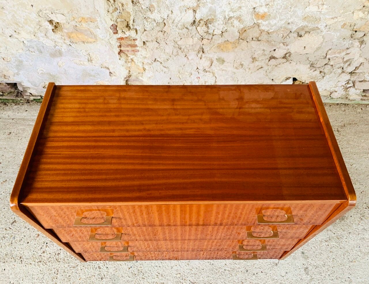 Vintage chest of drawers with 4 drawers by Capelle, circa 60's