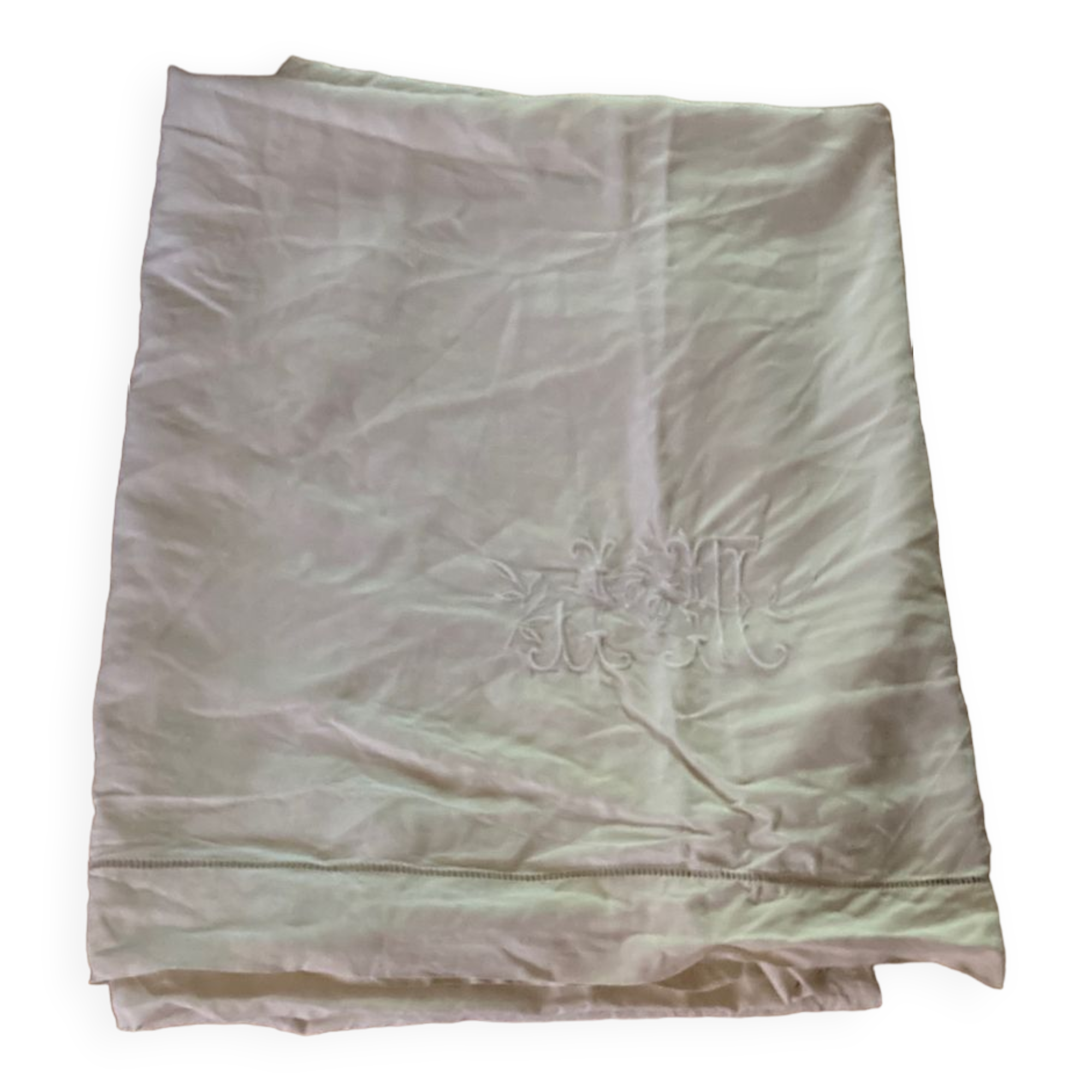 Linen sheet and unbleached cotton