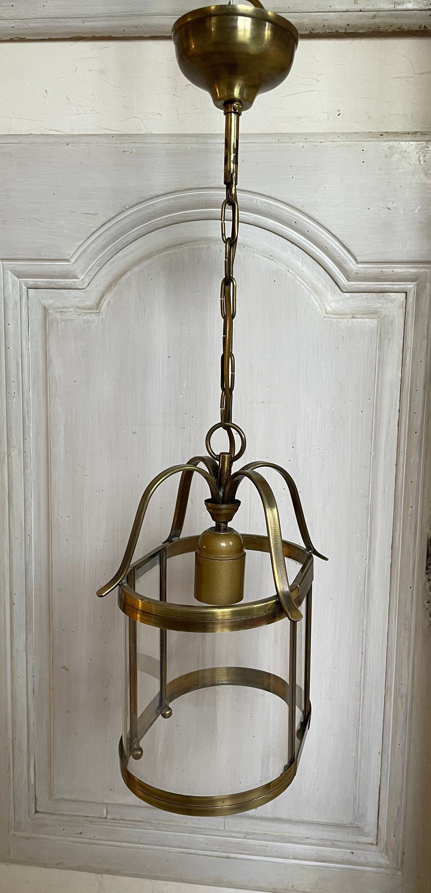 Brass lantern pendant lamp