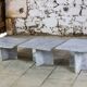 Ensemble de trois tables gigognes en marbre, 1970