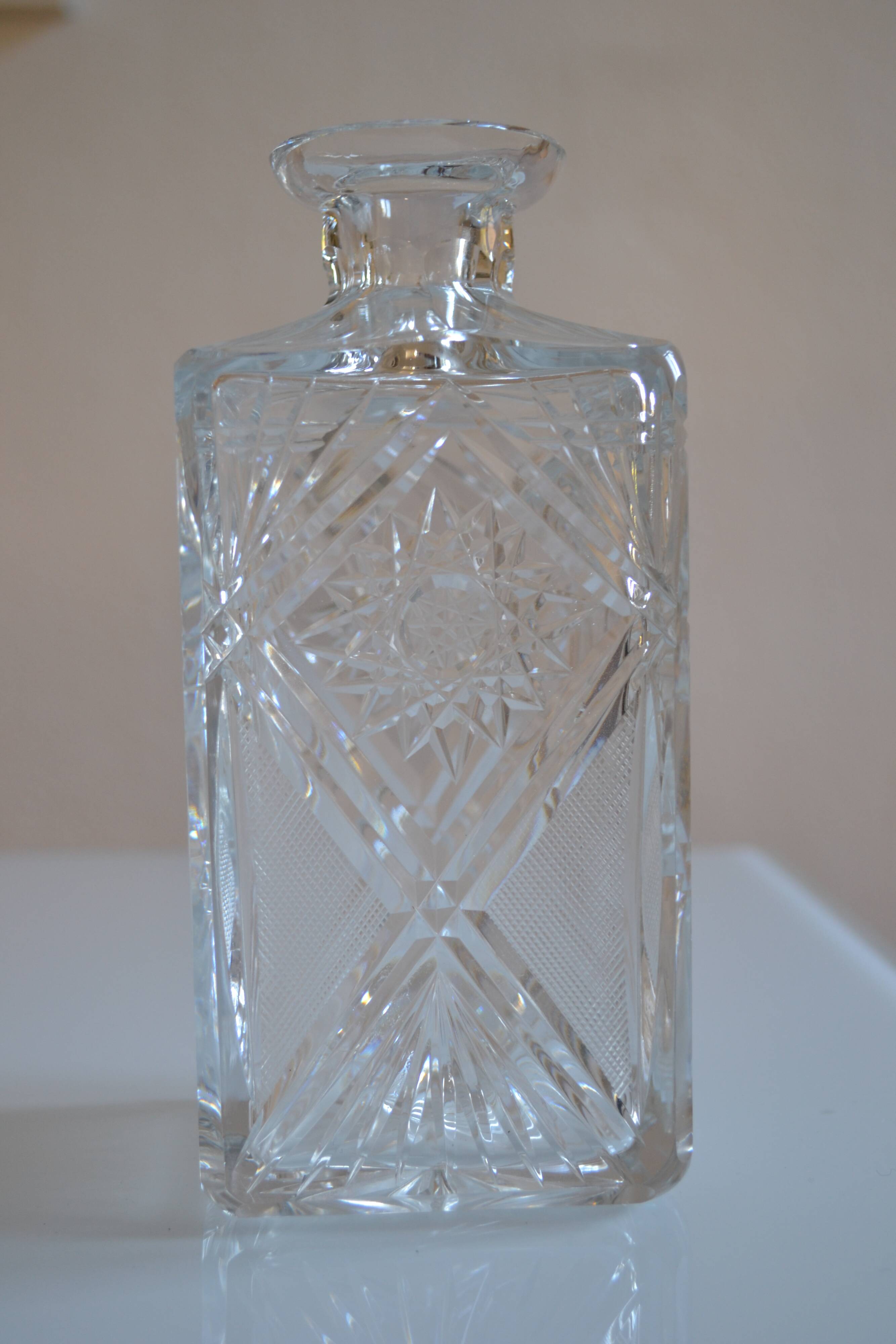 Cut crystal whisky decanter