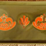 1970s glazed ceramic cake dish