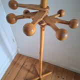 Portemanteau vintage scandinave, meuble patères ancien