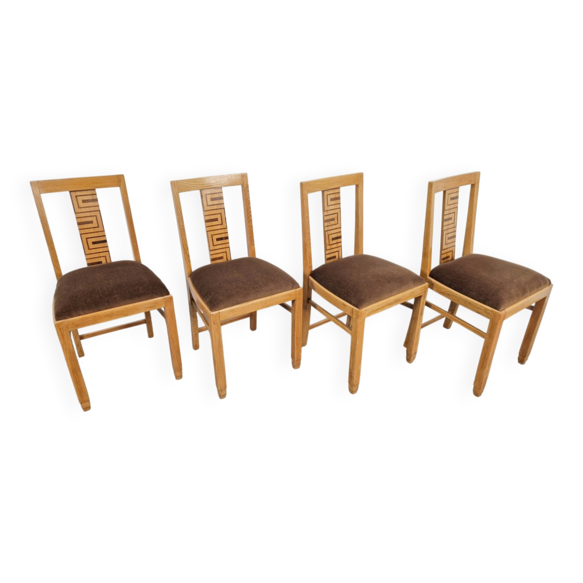 Arts and Crafts Dining Chairs, 1930s, Set of 4
