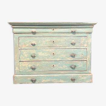 Old Louis Philippe patinated chest of drawers