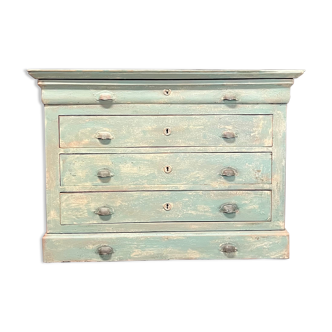Old Louis Philippe patinated chest of drawers