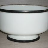 Painted porcelain planter and pot signed P. AGIN