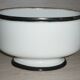 Painted porcelain planter and pot signed P. AGIN