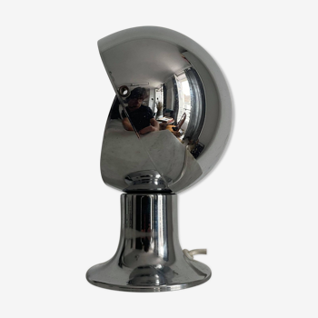 Modernist chrome table lamp, vintage eclipse, France 1970