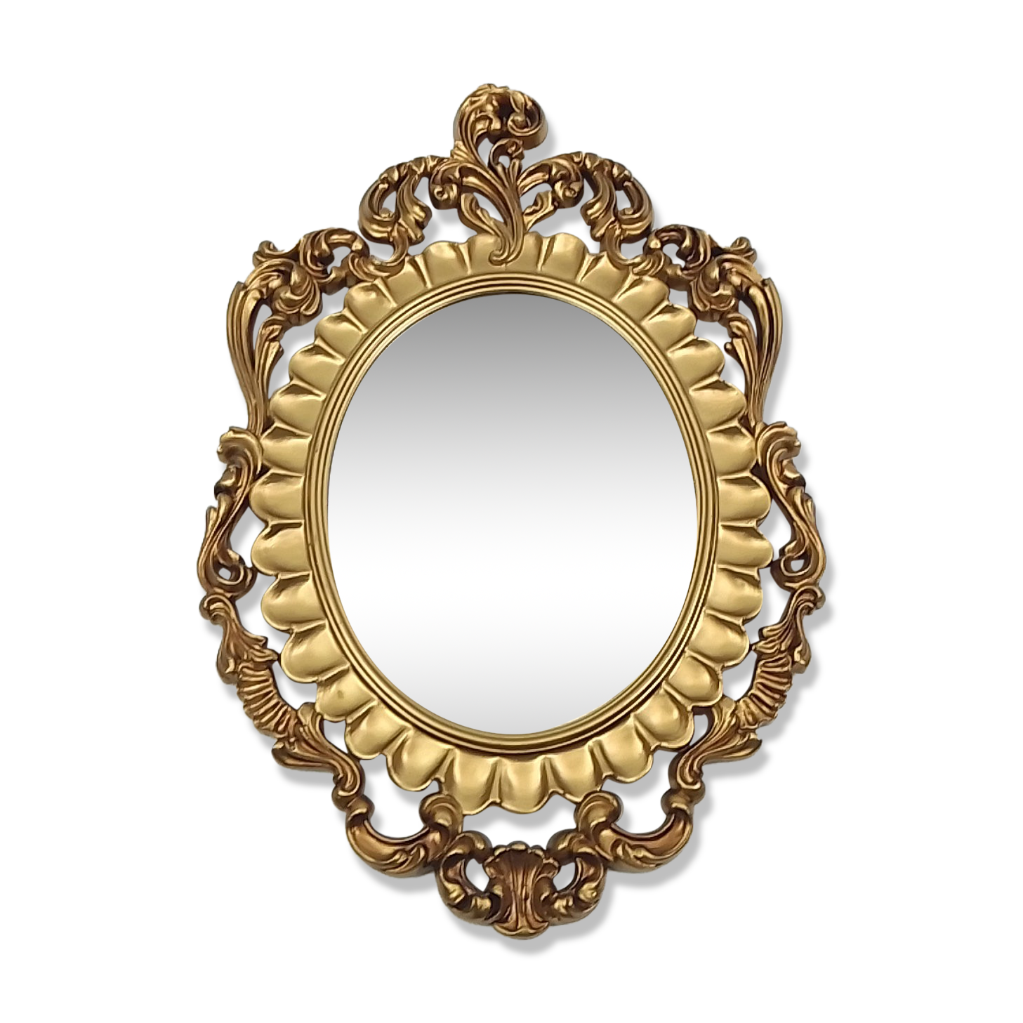 Baroque style mirror frame golden resin 55.5 cm X 36 cm